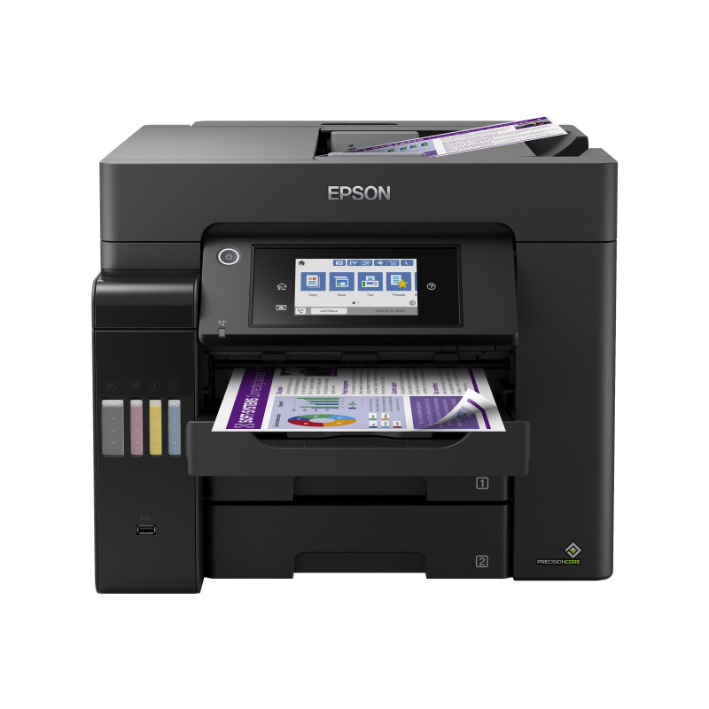 Epson EcoTank L6570, A4 MF tintni pisač, ispis u boji, Fax, Duplex, USB, WiFi, ADF, Ethenet