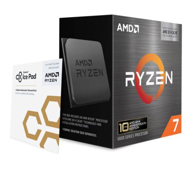 AMD Ryzen R7 5800X3D, 3.4 - 4.5GHz 8C/16T, 100MB, AM4, noVent
