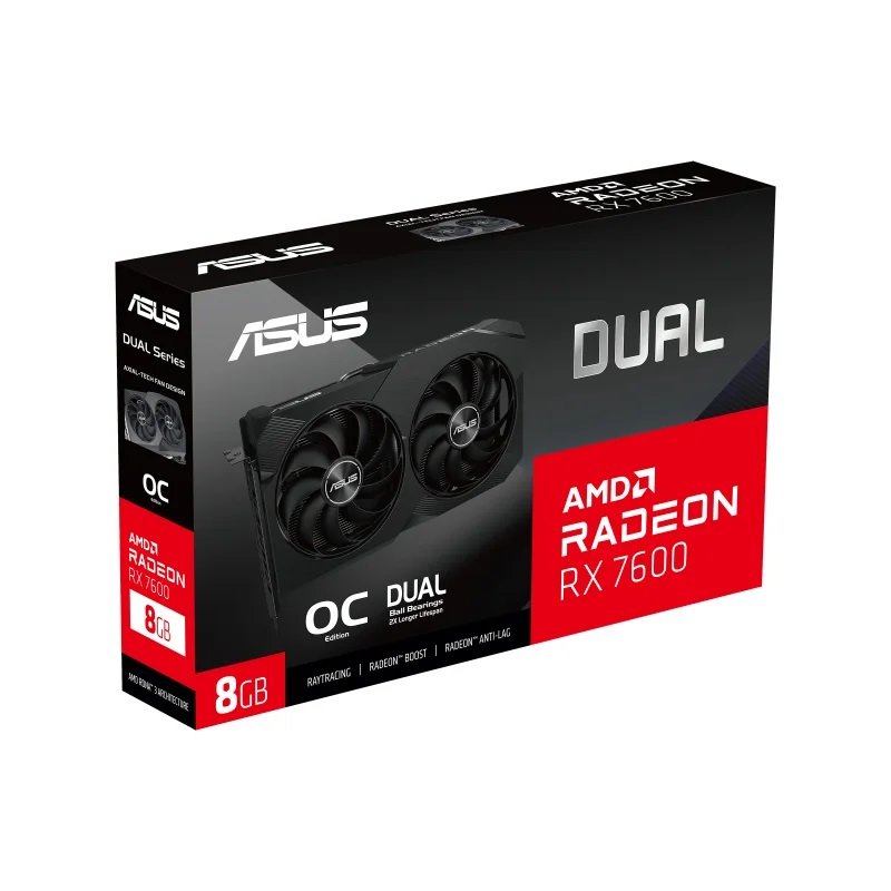 ASUS Dual Radeon RX 7600 OC Edition 8GB GDDR6