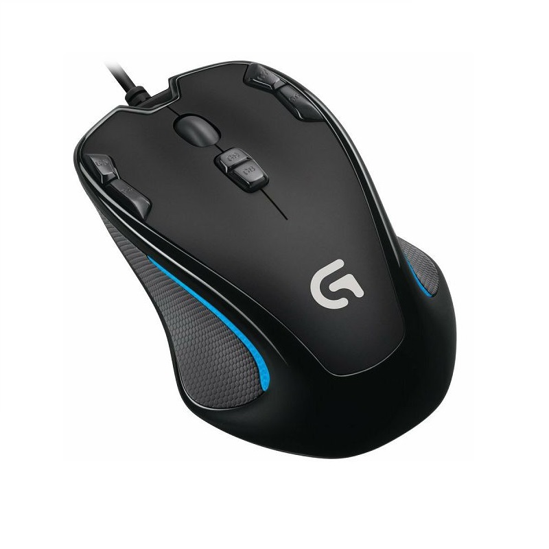 Logitech G300s, žičani optički miš, gaming, crno-plava