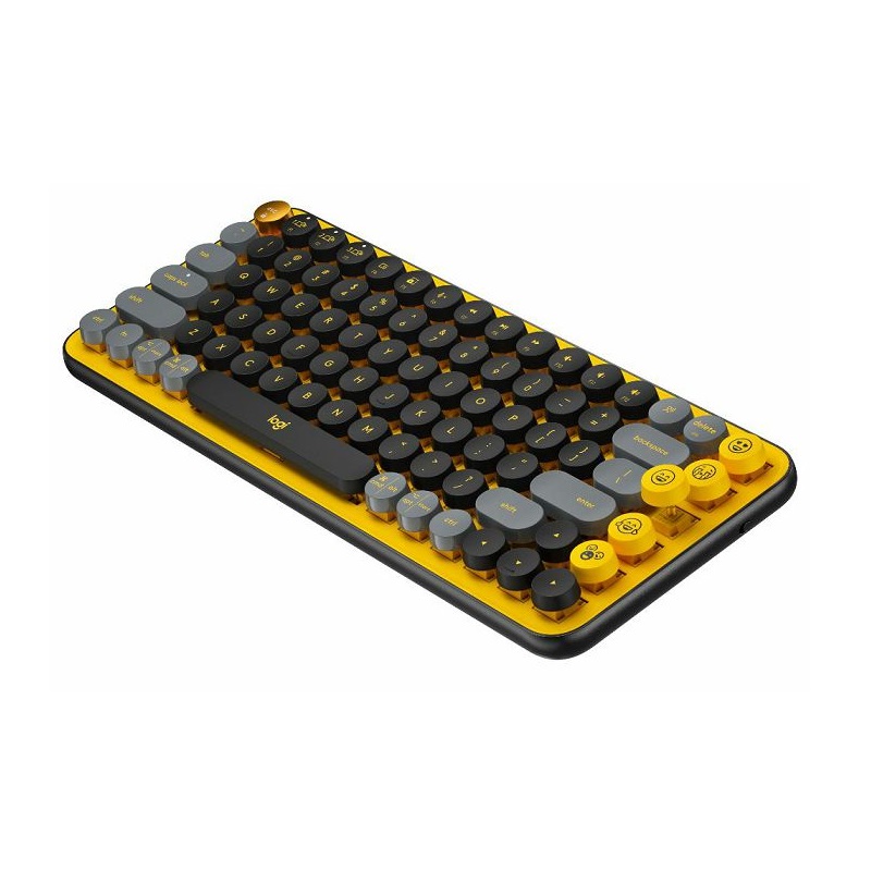 Logitech POP Keys, bežična mehanička tipkovnica, BT, žuta