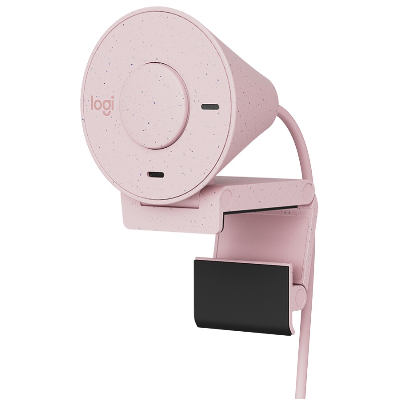Logitech BRIO 300, web kamera, FHD, kvačica, roza