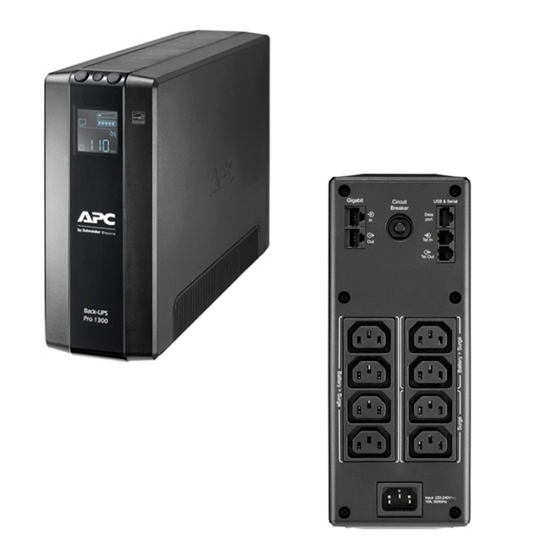 APC Back-UPS Pro BR1300MI, 780W / 1300VA, IEC C13, Line Interactive, tower