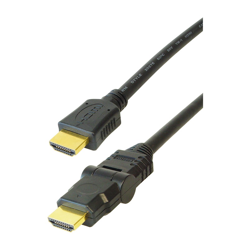 Transmedia C203-1GL, HDMI kabel, 1m, crni