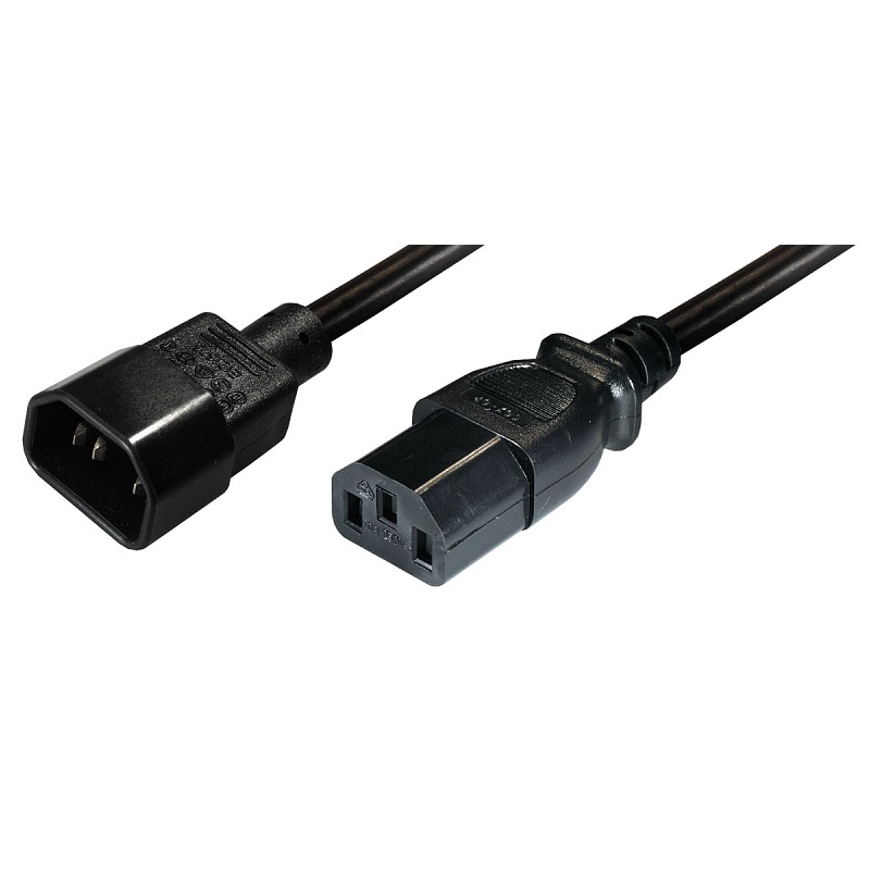 Transmedia C63-3L, IEC C14 / IEC C13 kabel, 3m, crni