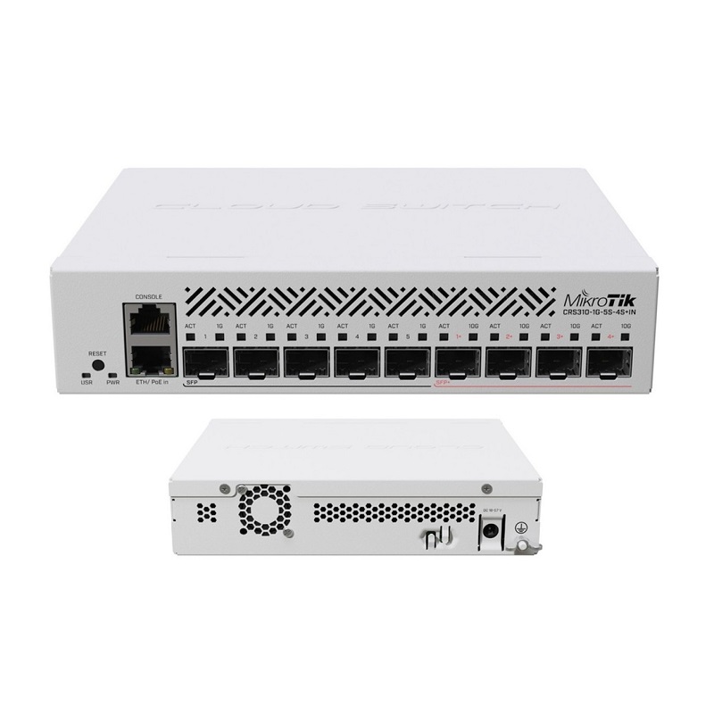 MikroTik netFiber 9, upravljivi switch, 10-Port, gigabit, PoE, outdoor
