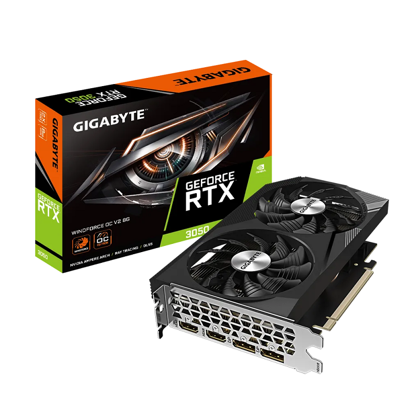 Gigabyte GeForce 3050 WINDFORCE OC V2 8G, 8GB GDDR6