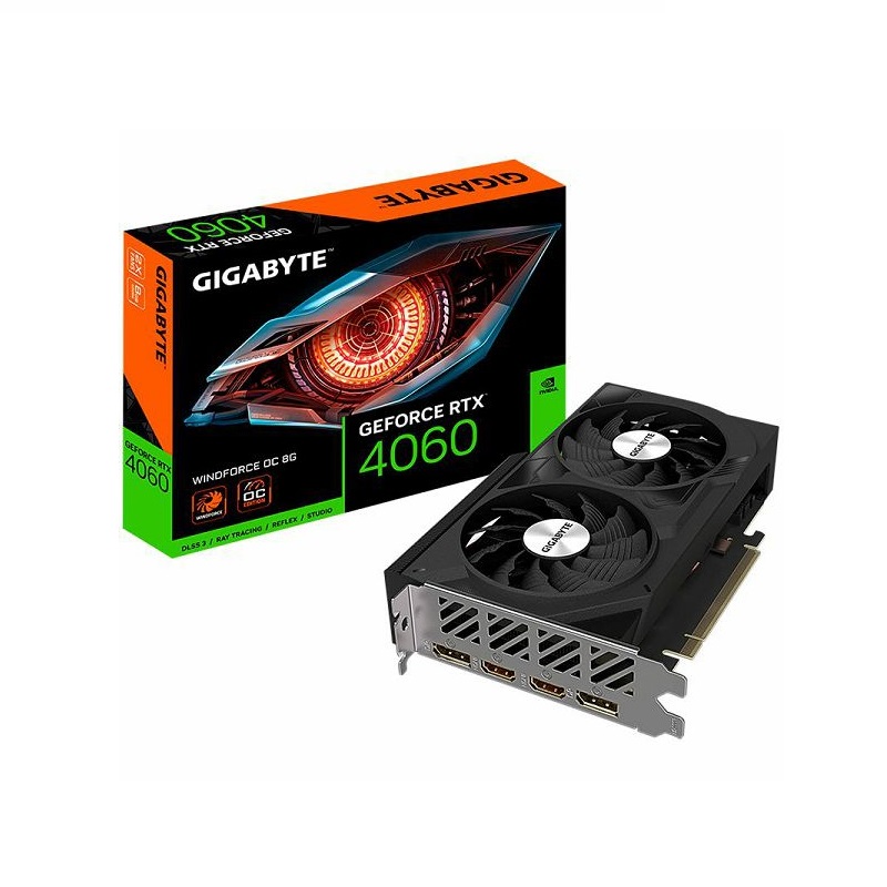 Gigabyte NVIDIA GeForce RTX 4060 WINDFORCE OC 8G, GDDR6 8GB