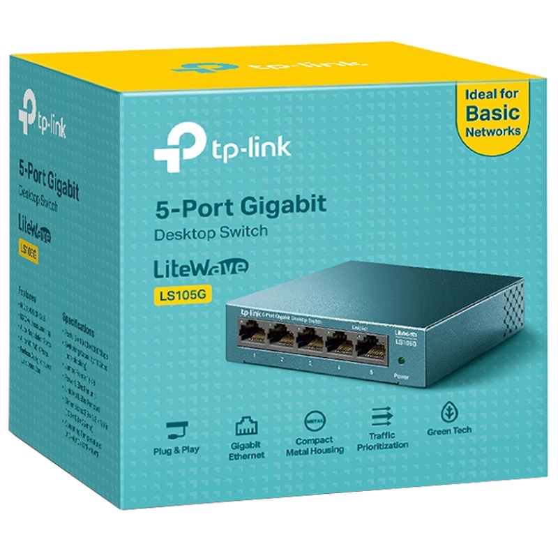TP-Link LS105G, neupravljivi switch, gigabit