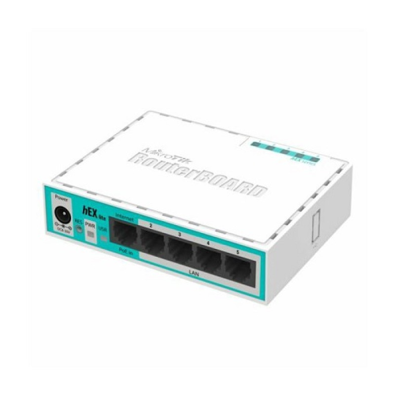 MikroTik hEX lite, router, 5-port, PoE