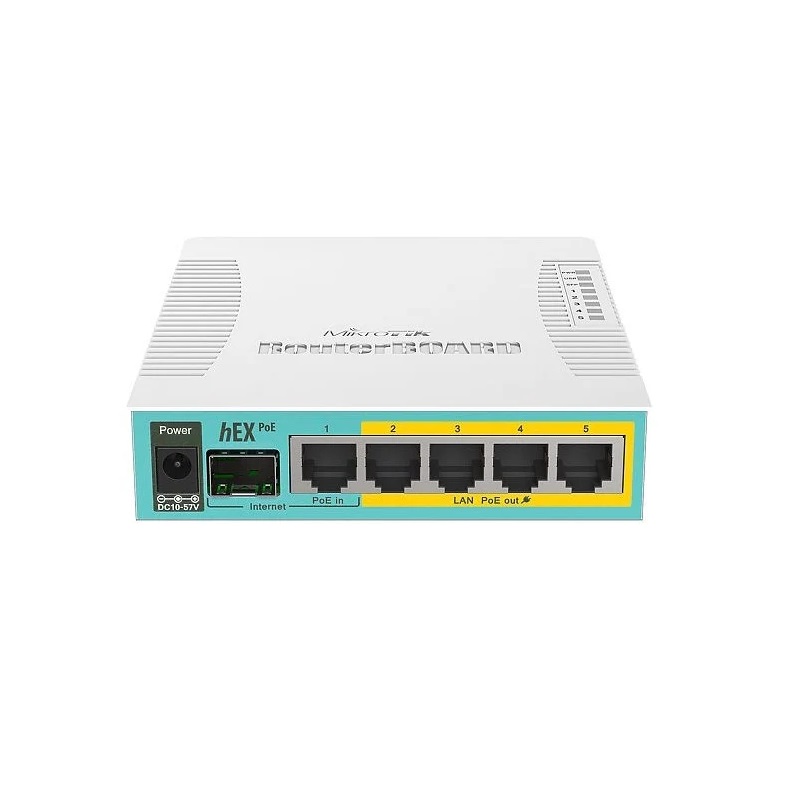 MikroTik hEX PoE RB960PGS, router, 5-Port, SFP, gigabit, PoE