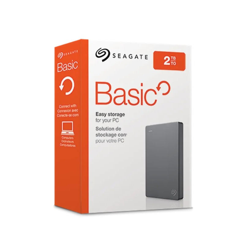 Seagate External Basic, 2TB, 2.5inch, prijenosni HDD, USB 3.0, sivi
