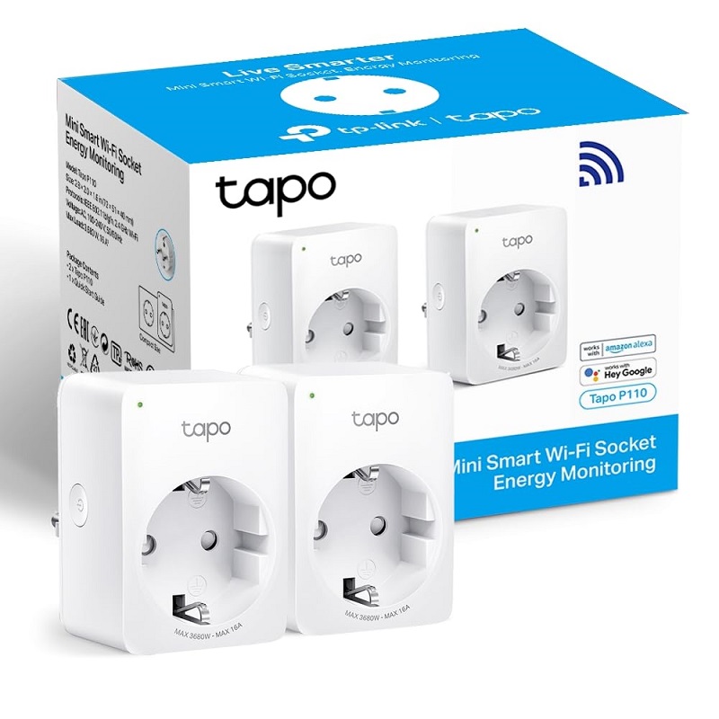 TP-Link Tapo P110 Mini Smart Wi-Fi, pametna utičnica, 2-pack