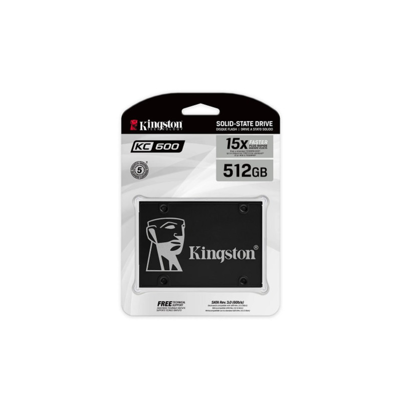 Kingston SSD KC600, 512GB, R550/W520, 7mm, 2.5inch