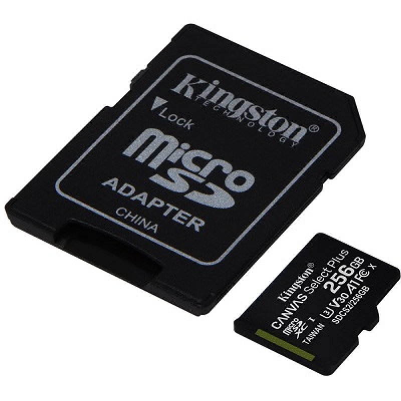 Kingston microSDXC, Canvas Select Plus, A1, Class 10, 256GB