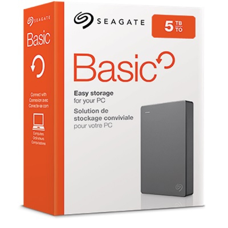 Seagate External Basic, 2TB, 2.5inch, prijenosni HDD, USB 3.0, sivi
