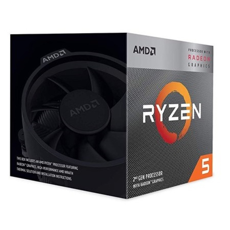 AMD Ryzen R5 3400G, 3.7GHz - 4.2GHz, 4C/8T, 6MB, AM4