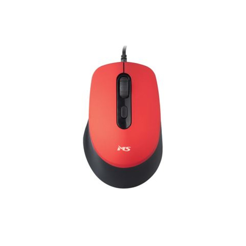 MS FOCUS C122, žičani optički miš, crveni