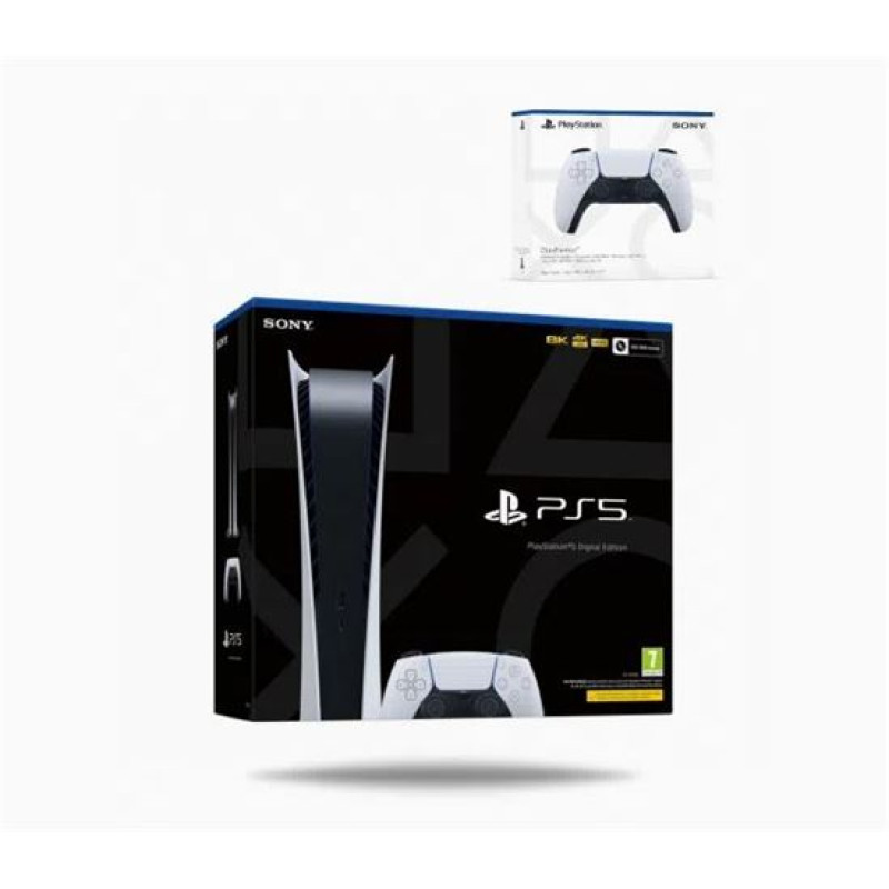 Sony Playstation 5 digital edition, 2 kontrolera, konzola