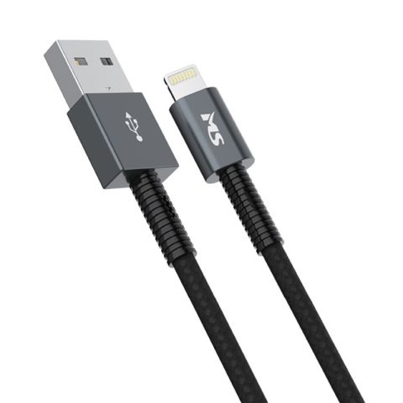 MS MSP40014, USB-A / lightning kabel, 2m, crni