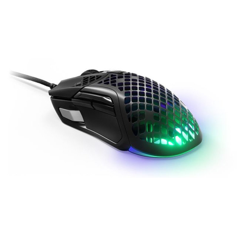 SteelSeries Aerox 5, žičani optički miš, gaming, RGB, crni