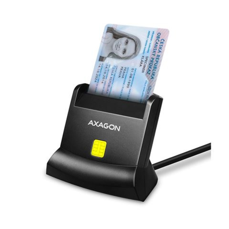 Axagon StandReader CRE-SM4N, čitač pametnih kartica, USB 2.0