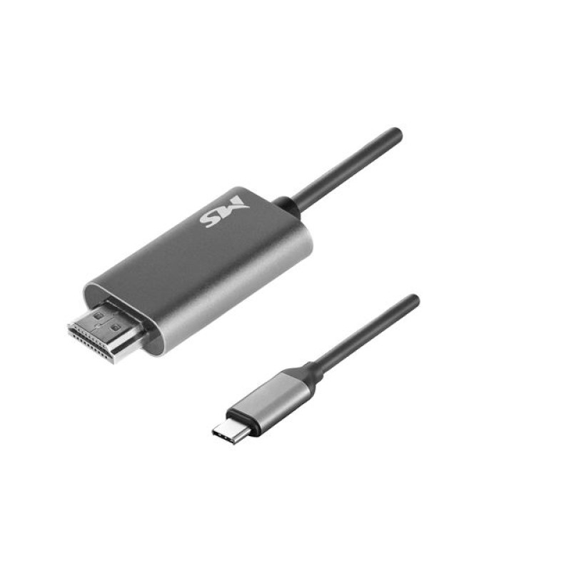 MS USB-C / HDMI, kabel 2m, sivi