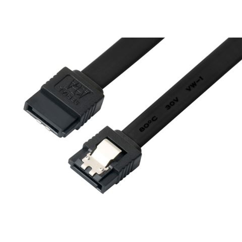 MS SATA III F / SATA III F, kabel 0.2m, crni