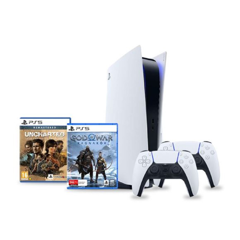 Sony Playstatition 5 + dodatni kontroler +  GoW: Ragnarok + Uncharted LoT Coll.