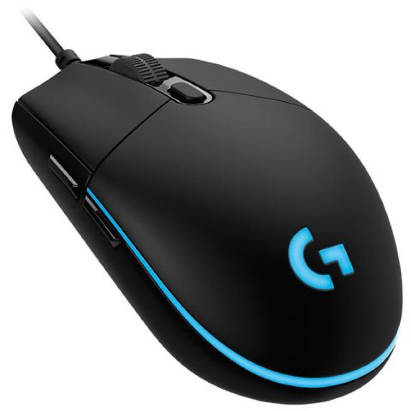 Logitech G PRO Hero, žičani optički miš, RGB, gaming, crni