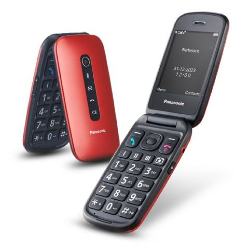 Panasonic KX-TU550EXR, preklopni mobitel, 2.8inch, crveni