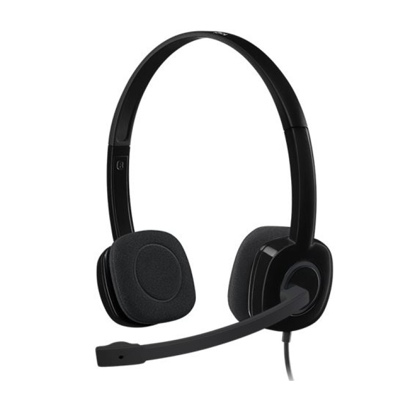 Logitech H151, žičane slušalice s mikrofonom, 3.5mm, crne