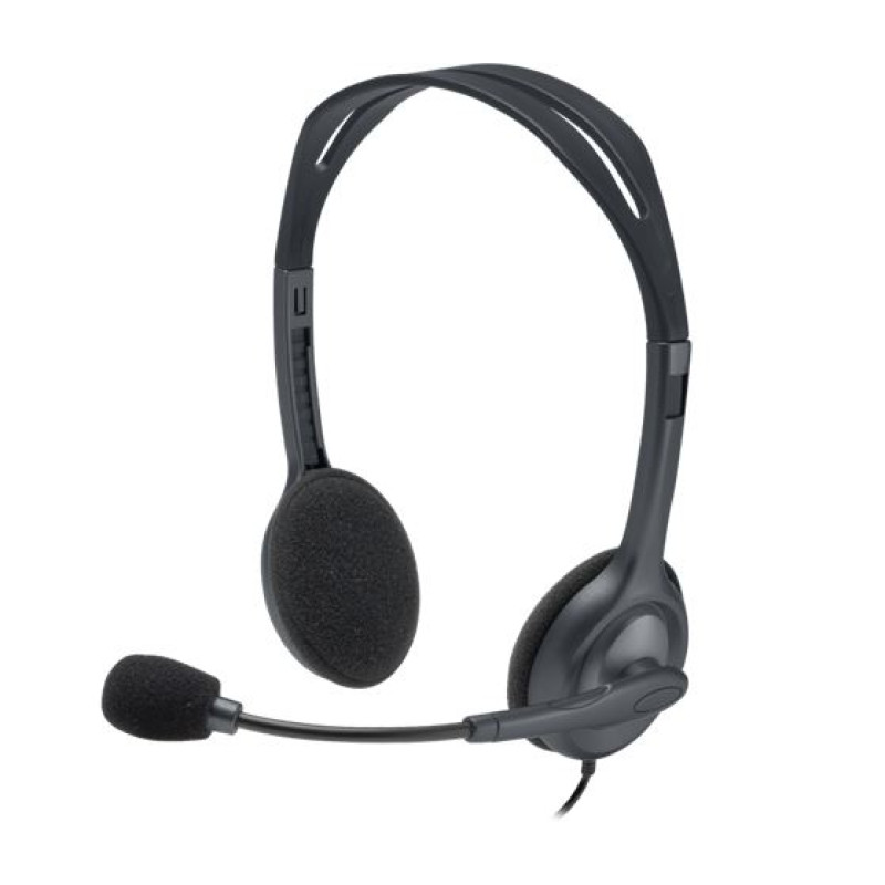 Logitech H111, žičane slušalice s mikrofonom, stereo, sive