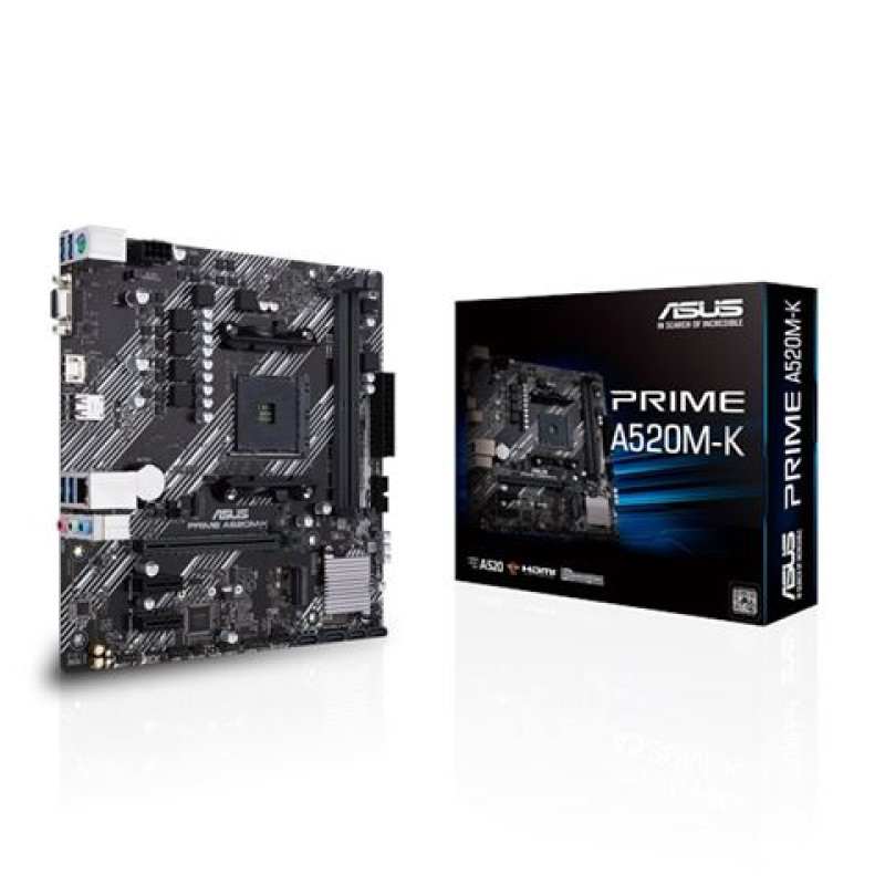 Asus Prime A520M-K, AM4, DDR4, mATX