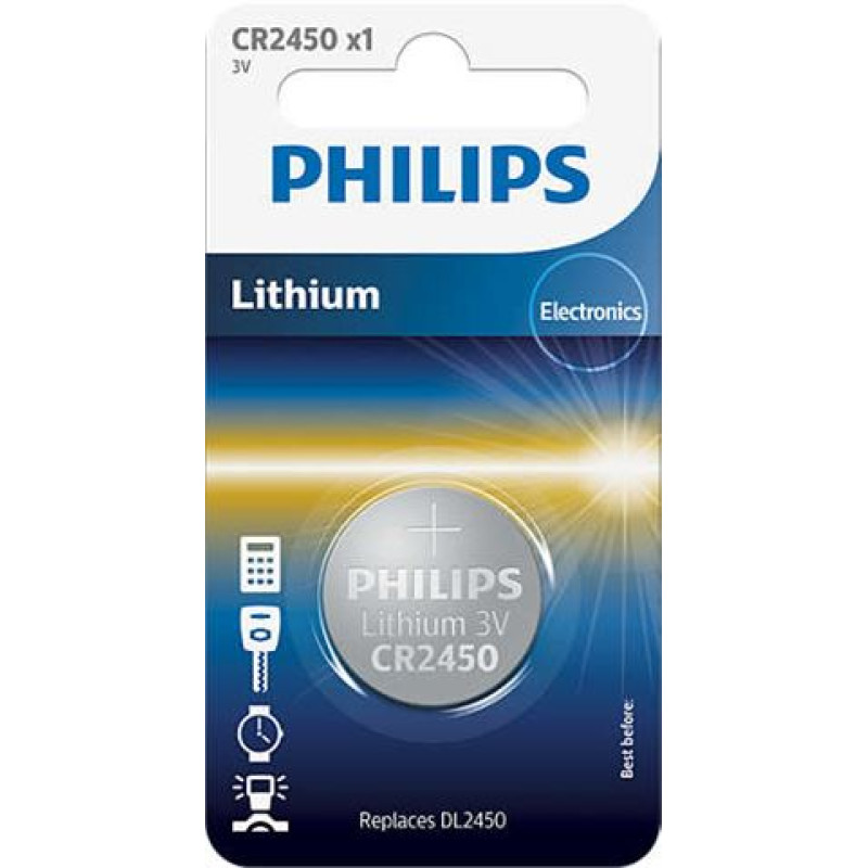 Philips CR2450 baterija, Lithium coin