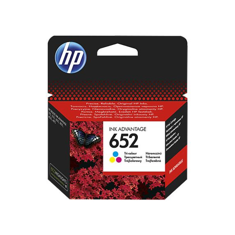 HP tinta F6V24AE, no.652, Tri-color