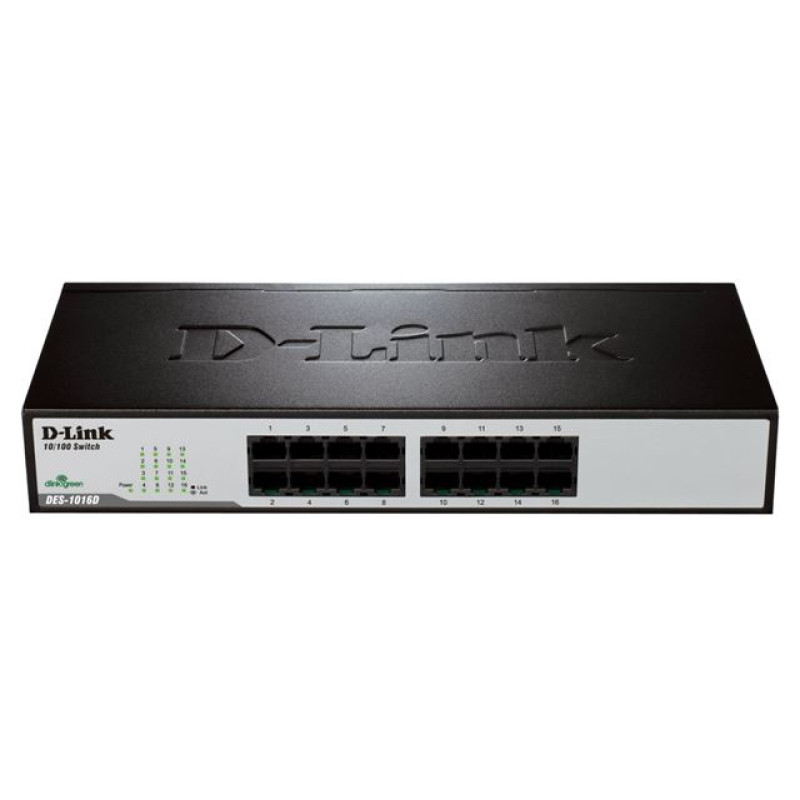 D-Link DES-1016D/E, neupravljivi switch, 100MBs