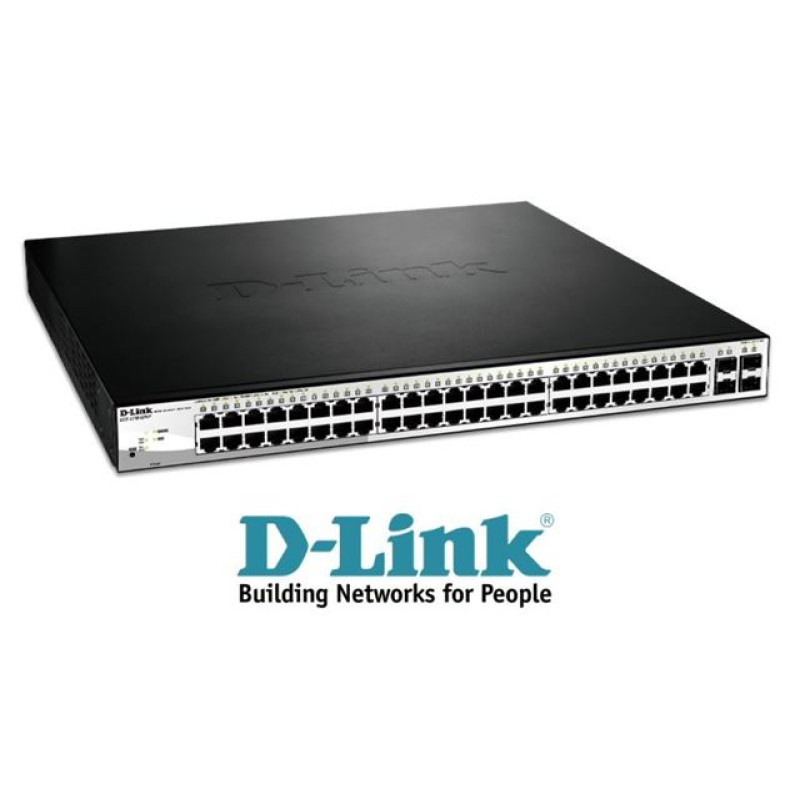 D-Link DGS-1210-52MP, upravljivi switch, 52-port, gigabit, PoE