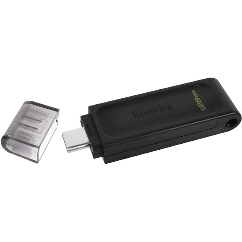 Kingston DT70, USB memorjia, USB-C, 128GB, crni