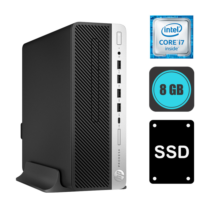 HP ProDesk 600 G4 SFF, Intel i7-8700, RAM 8GB, SSD 250GB, Win10 - Refurbished