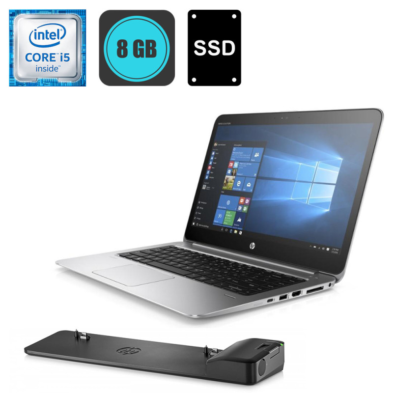 HP EliteBook Folio 1040 G3, Intel i5-6300U, RAM 8GB, SSD 240GB, LCD 14.1inch FHD, Win10P - Refurbished