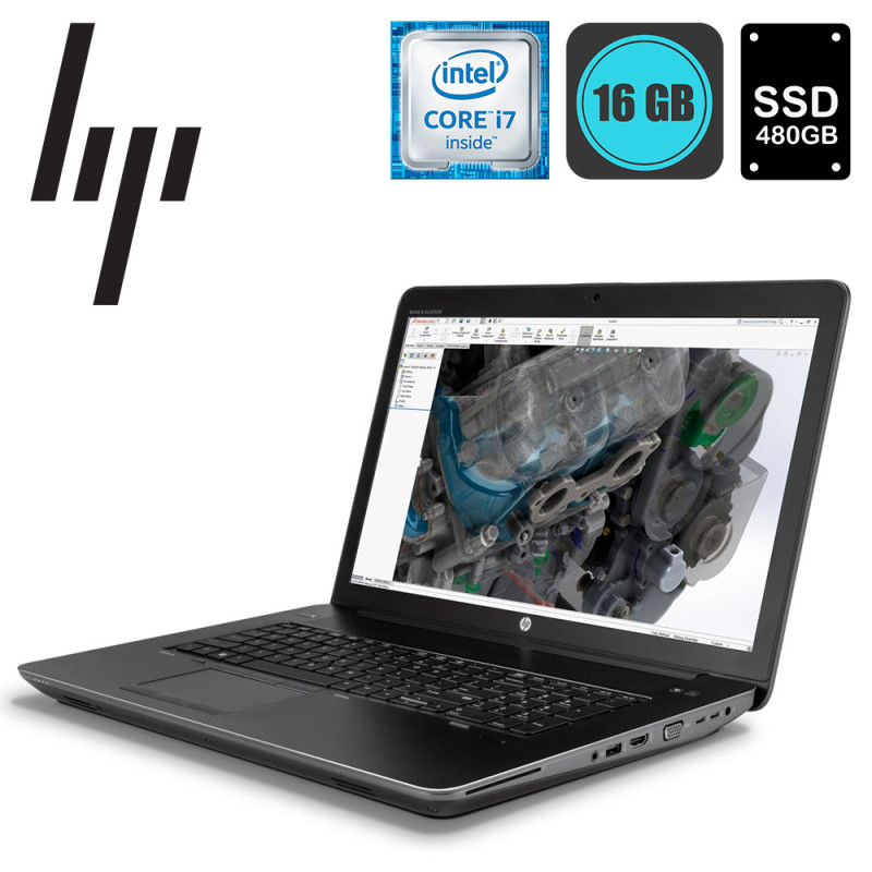 HP ZBook 17 G4, Intel i7-7820HQ, RAM 32GB, SSD 500GB, Quadro P3000, LCD 17.3inch FHD, Win7 - Refurbished