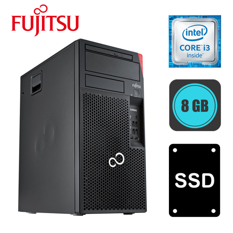Fujitsu Esprimo P757, Intel i3-6100, RAM 8GB, SSD 240GB, WinPro - Refurbished