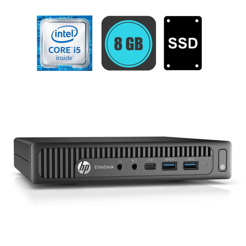 HP EliteDesk 800 G2, i5-6500, RAM 8GB, SSD 256GB, Win10P- Refurbished