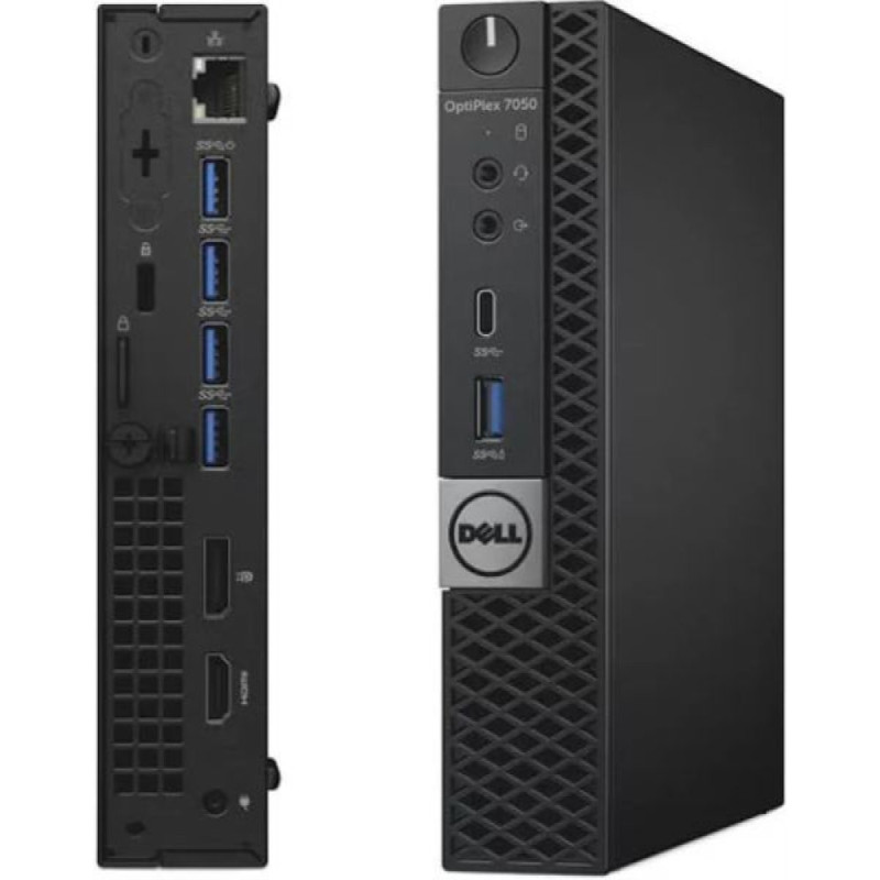 Dell Optiplex 7050 micro, Intel i7-7700T, RAM 16GB, SSD 256GB, W11P - Refurbished 