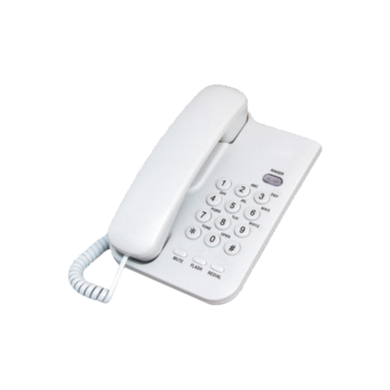 MeanIT ST100 White, stolni analogni telefon, bijeli