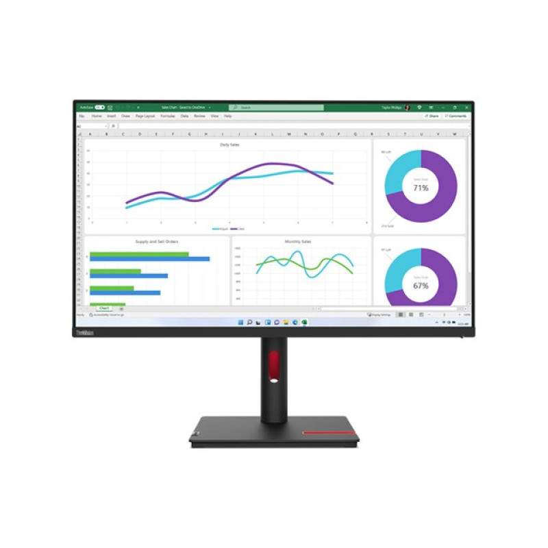 Lenovo ThinkVision T32h-30, 31.5inch, IPS, QHD, DP, HDMI, USB-C, 60Hz