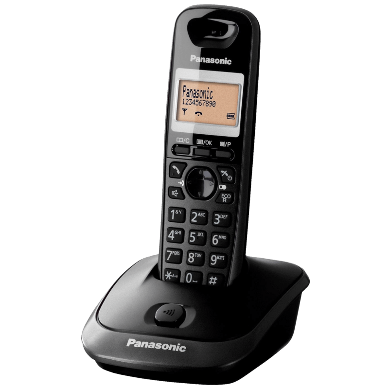 Panasonic KX-TG2511FXT, bežični telefon, DECT/GAP, crni