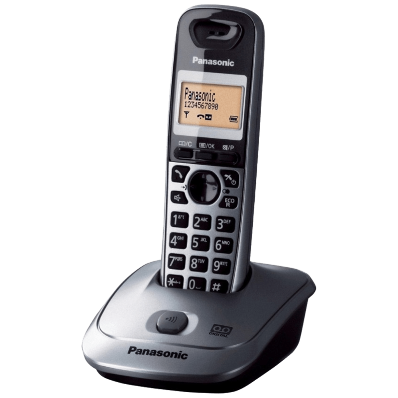 Panasonic  KX-TG2511FXM, bežični telefon, DECT/GAP, 1.4inch, sivi