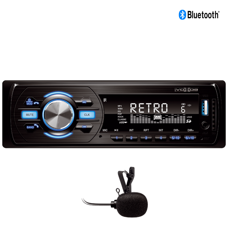 SAL VB 4000, auto radio, 4 X 45W, Bluetooth, FM, USB, SD, AUX, crni